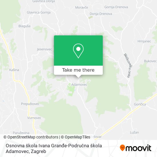 Osnovna škola Ivana Granđe-Područna škola Adamovec map