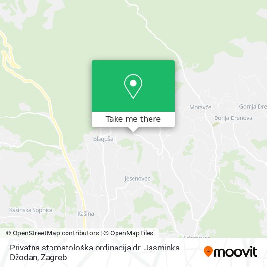 Privatna stomatološka ordinacija dr. Jasminka Džodan map