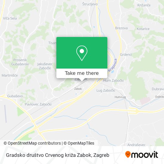 Gradsko društvo Crvenog križa Zabok map