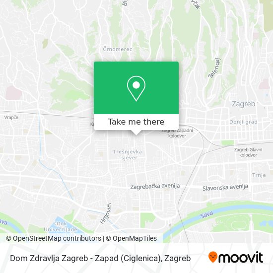 Dom Zdravlja Zagreb - Zapad (Ciglenica) map