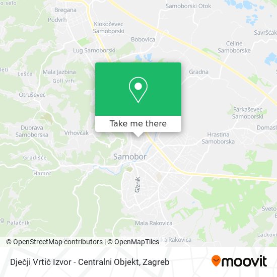 Dječji Vrtić Izvor - Centralni Objekt map