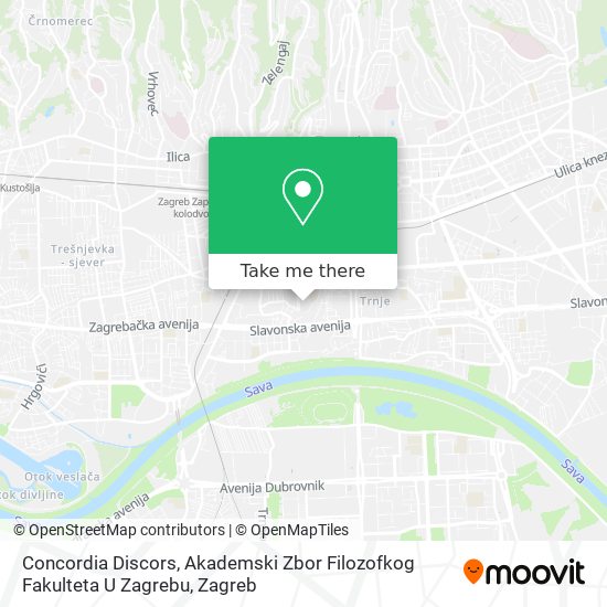 Concordia Discors, Akademski Zbor Filozofkog Fakulteta U Zagrebu map