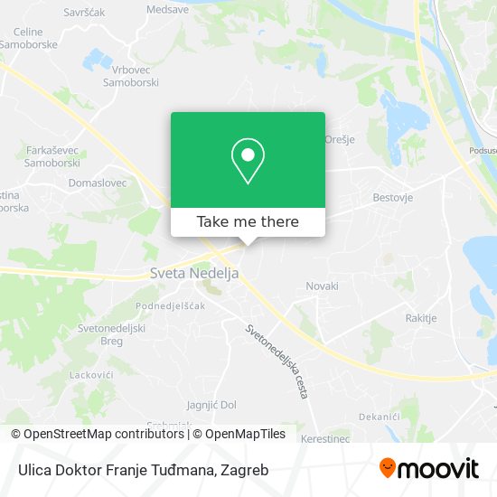 Ulica Doktor Franje Tuđmana map