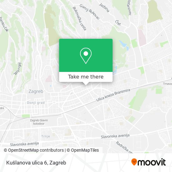 Kušlanova ulica 6 map