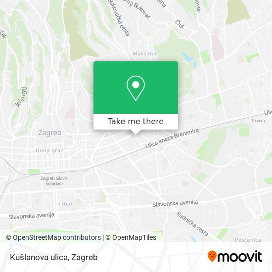 Kušlanova ulica map