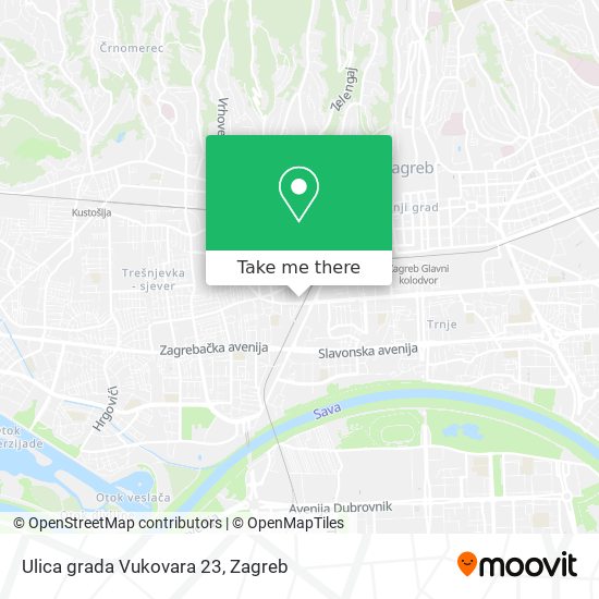 Ulica grada Vukovara 23 map