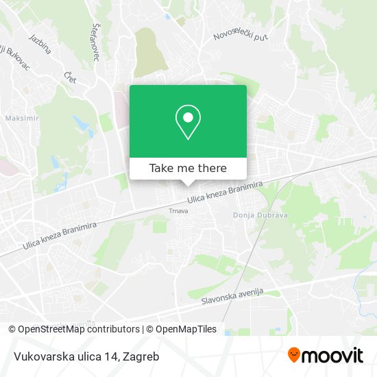 Vukovarska ulica 14 map