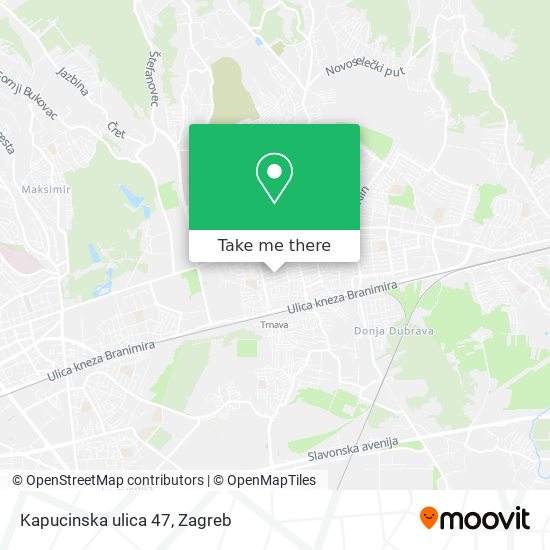 Kapucinska ulica 47 map