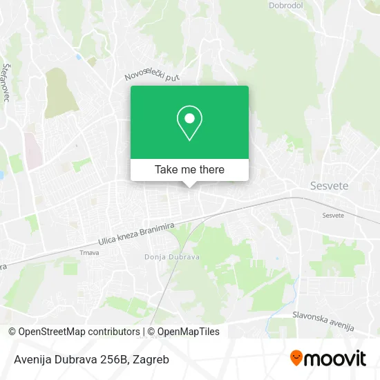 Avenija Dubrava 256B map