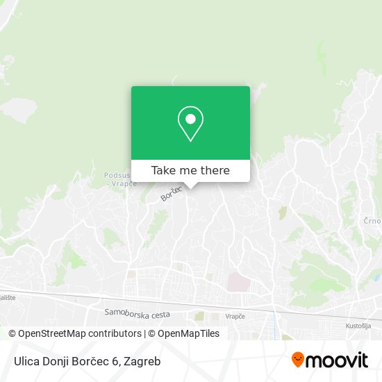 Ulica Donji Borčec 6 map