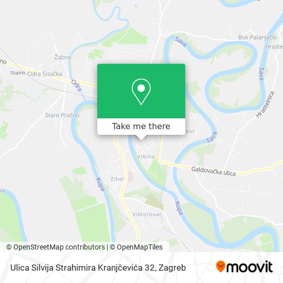 Ulica Silvija Strahimira Kranjčevića 32 map