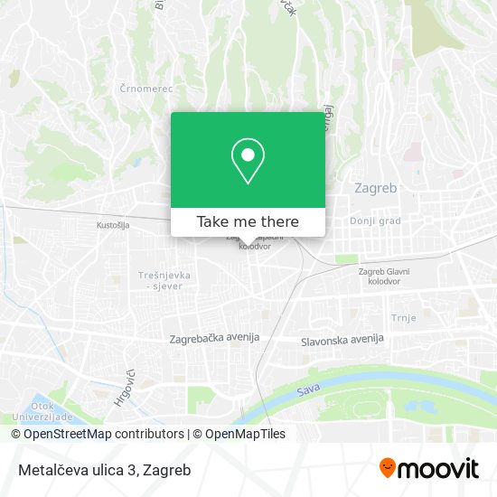 Metalčeva ulica 3 map