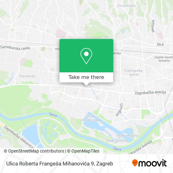 Ulica Roberta Frangeša Mihanovića 9 map