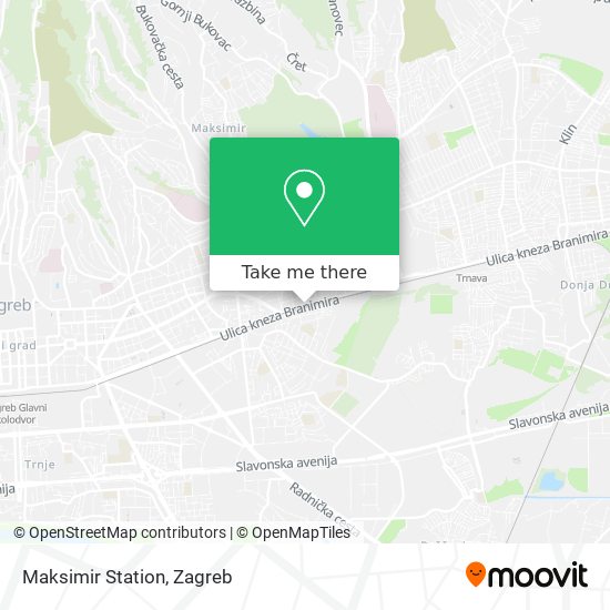Maksimir Station map