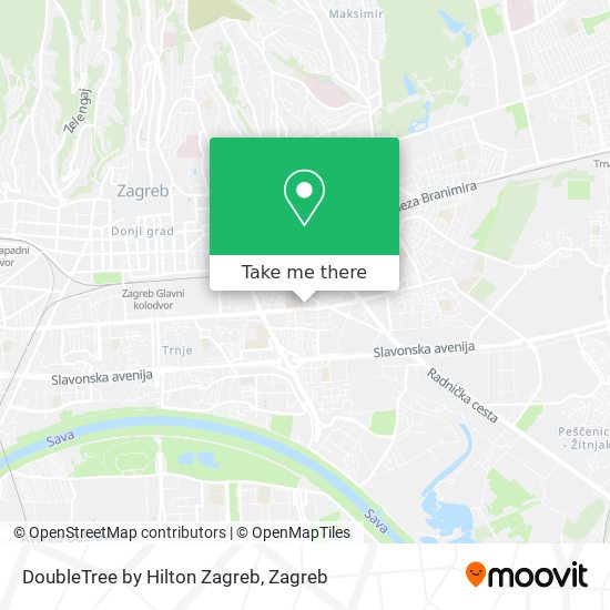 DoubleTree by Hilton Zagreb map