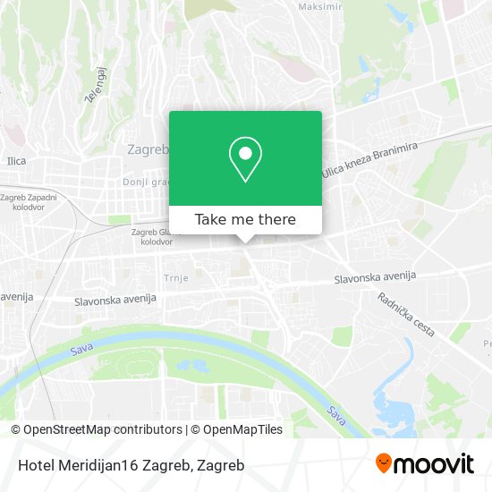 Hotel Meridijan16 Zagreb map