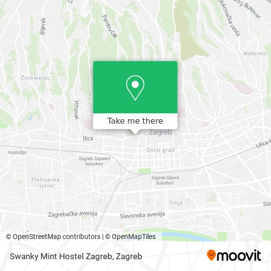 Swanky Mint Hostel Zagreb map