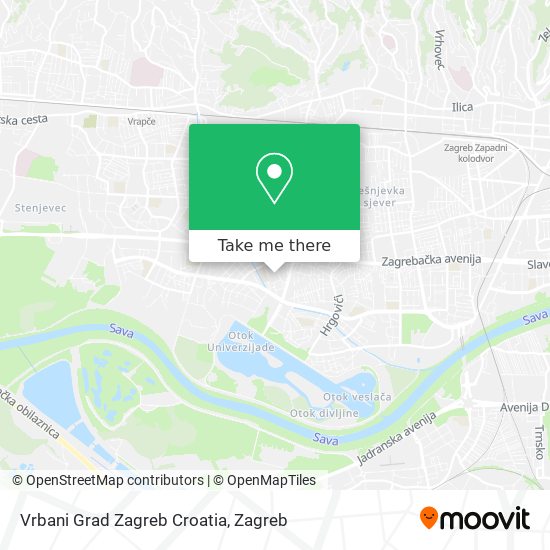 Vrbani Grad Zagreb Croatia map