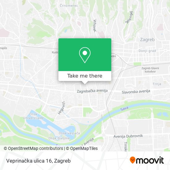 Veprinačka ulica 16 map