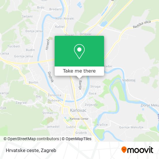 Hrvatske ceste map
