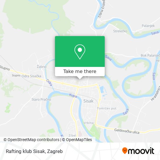 Rafting klub Sisak map