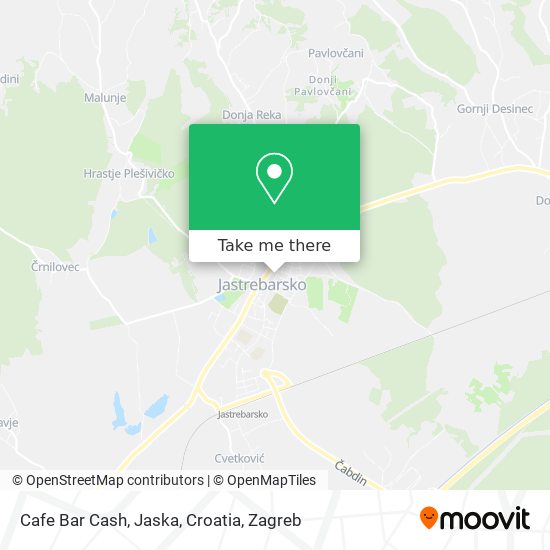 Cafe Bar Cash, Jaska, Croatia map