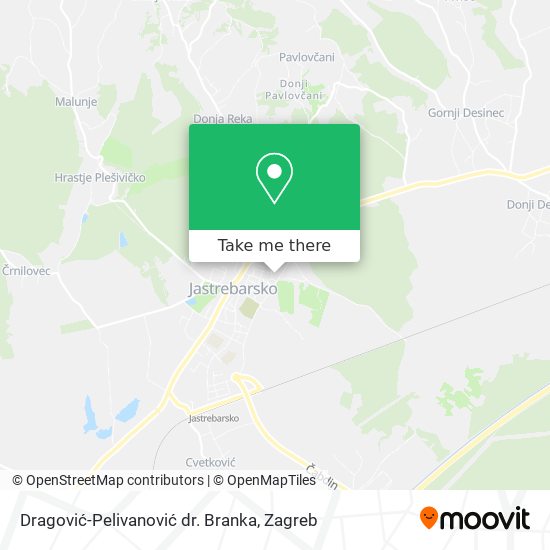 Dragović-Pelivanović dr. Branka map