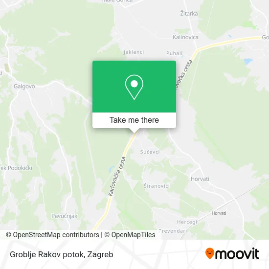 Groblje Rakov potok map