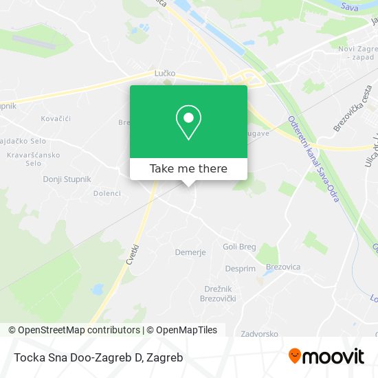 Tocka Sna Doo-Zagreb D map