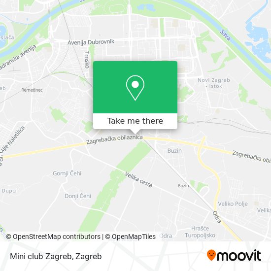 Mini club Zagreb map