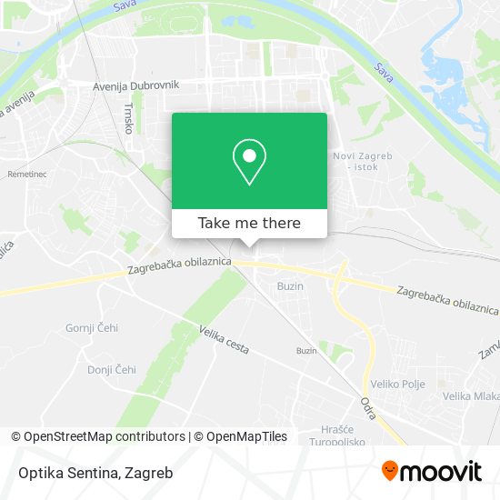 Optika Sentina map