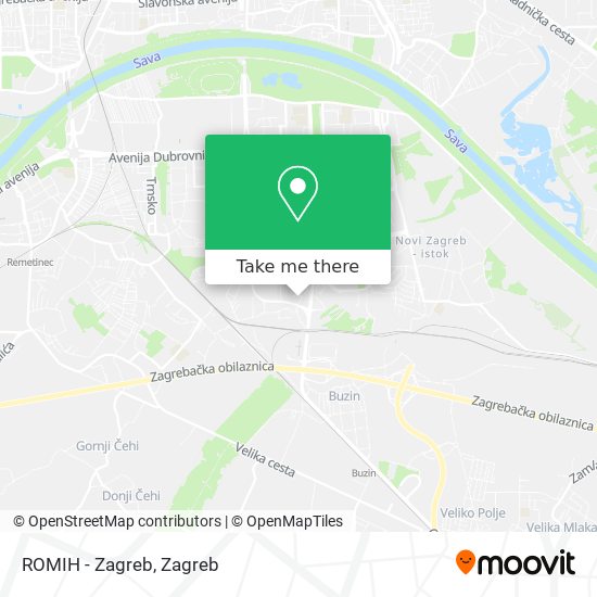 ROMIH - Zagreb map