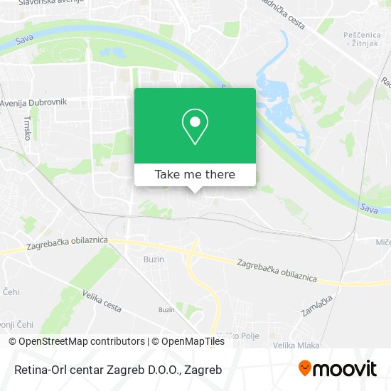 Retina-Orl centar Zagreb D.O.O. map