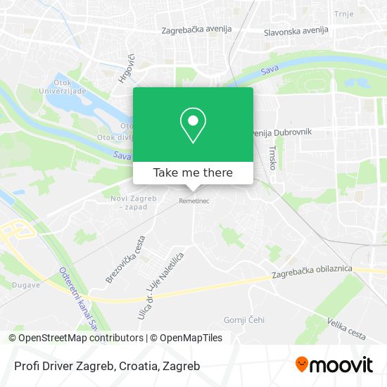 Profi Driver Zagreb, Croatia map