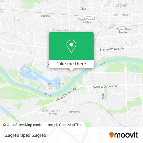 Zagreb Šped map