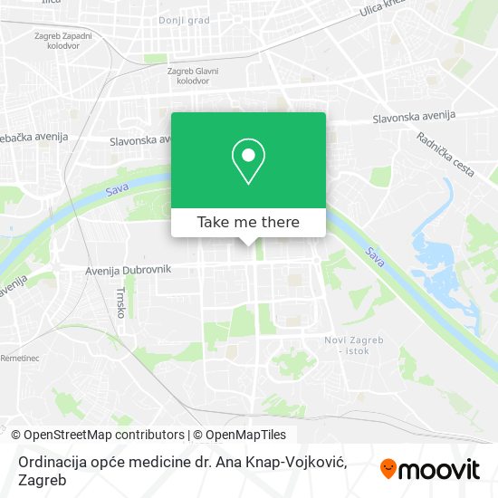 Ordinacija opće medicine dr. Ana Knap-Vojković map