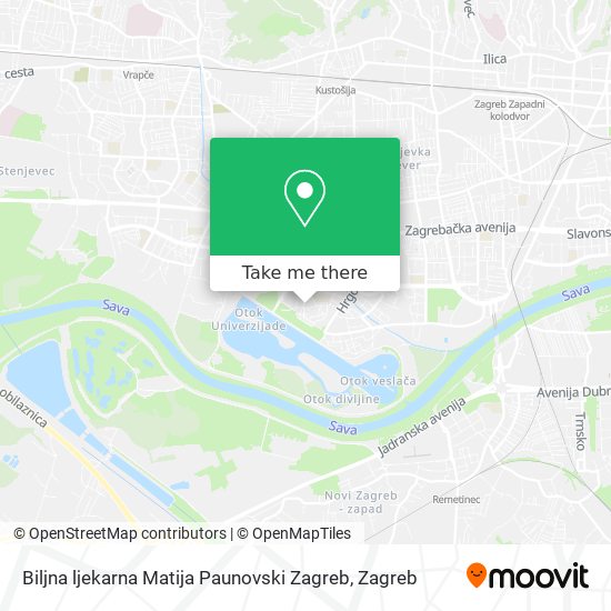 Biljna ljekarna Matija Paunovski Zagreb map