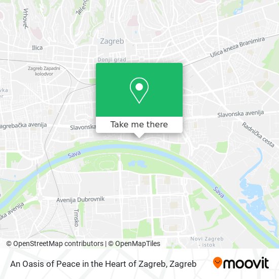 An Oasis of Peace in the Heart of Zagreb map