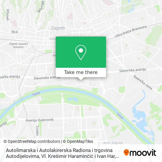 Autolimarska i Autolakirerska Radiona i trgovina Autodijelovima, Vl. Krešimir Haraminčić i Ivan Har map