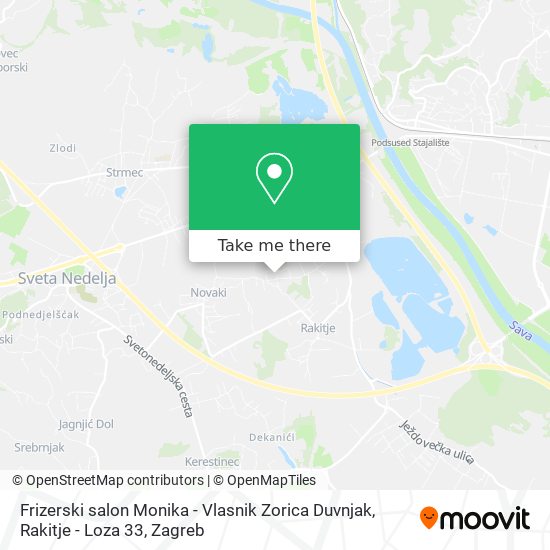 Frizerski salon Monika - Vlasnik Zorica Duvnjak, Rakitje - Loza 33 map