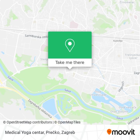 Medical Yoga centar, Prečko map