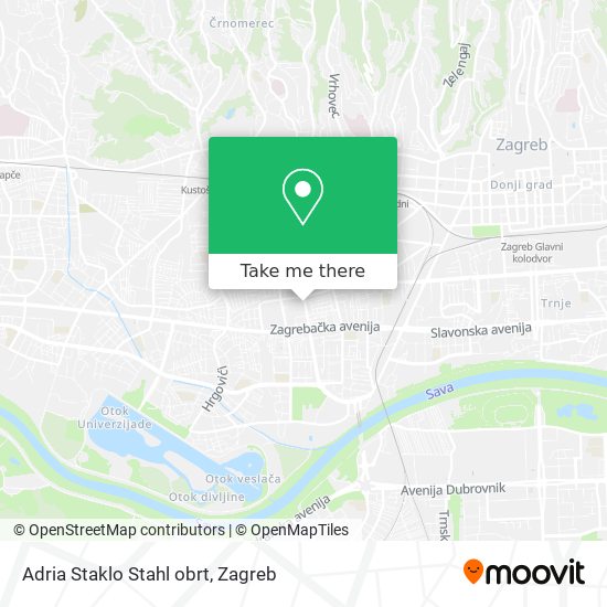 Adria Staklo Stahl obrt map