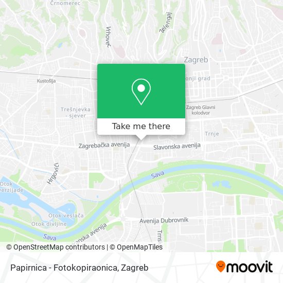 Papirnica - Fotokopiraonica map