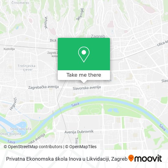 Privatna Ekonomska škola Inova u Likvidaciji map
