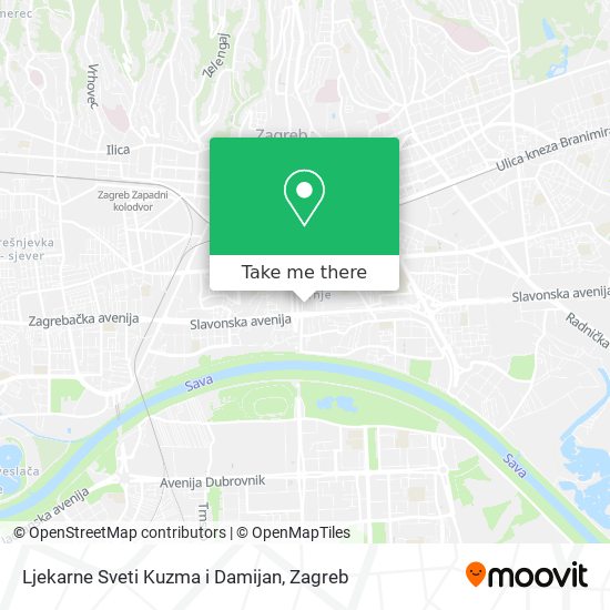 Ljekarne Sveti Kuzma i Damijan map