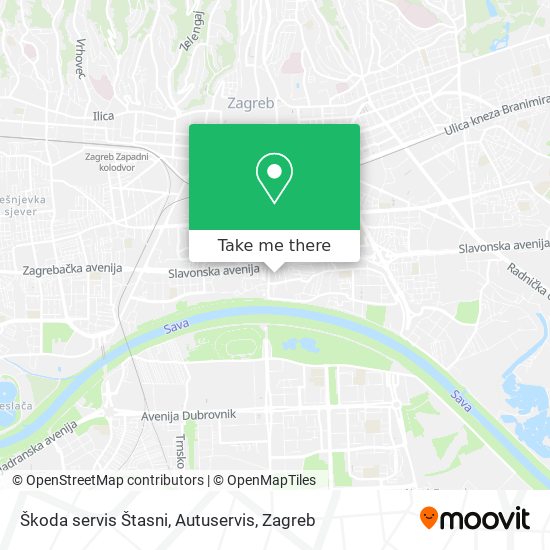 Škoda servis Štasni, Autuservis map