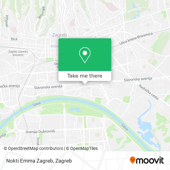 Nokti Emma Zagreb map