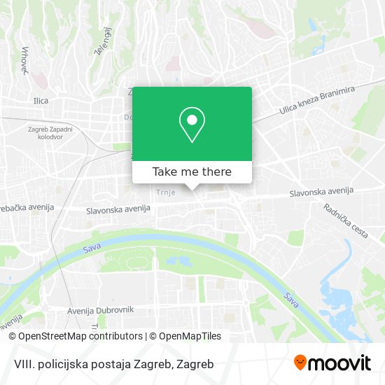 VIII. policijska postaja Zagreb map