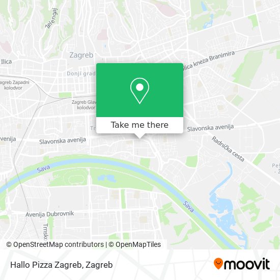 Hallo Pizza Zagreb map