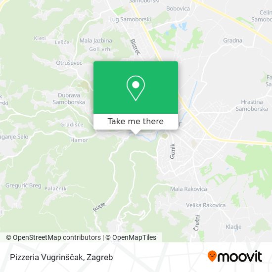 Pizzeria Vugrinščak map